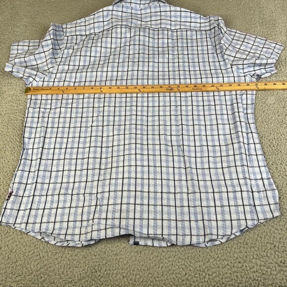 Lot of 2 English Laundry Shirt Mens XL Blue Gray Linen Cotton Blend Button - Picture 12 of 16